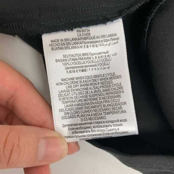 BCBGeneration Shift Mini Shirt Dress Womens XXS 2XS Black Lace Up Pockets - Picture 10 of 16